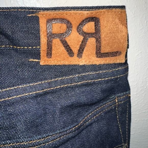 Double RL RRL made in USA salvedge denim slim boot cut dark wash Ralph Lauren - Picture 6 of 16